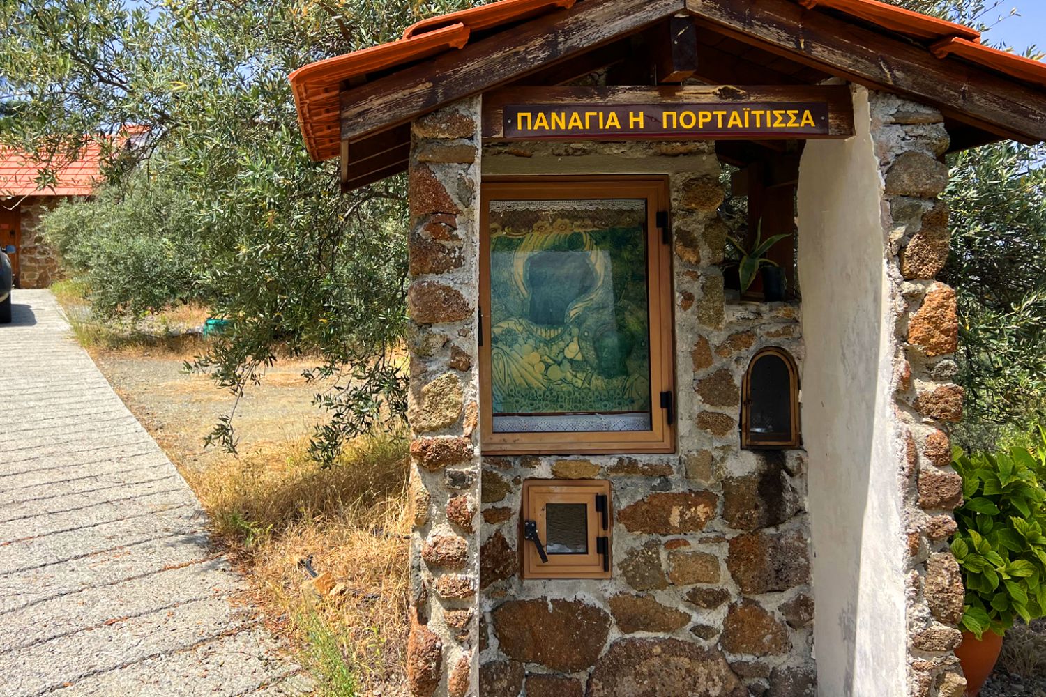 Panayia Portaitissa Shrine in Alona Village Cyprus